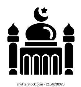 Ilustración vectorial gráfica de la imagen prediseñada de la mezquita