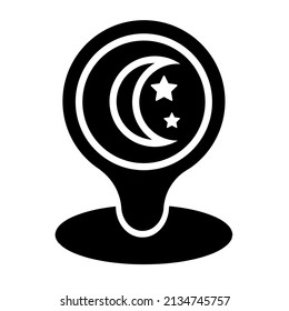 graphic vector illustration of mosque maps clip art. Suitable for cartoon illustrations or logo icon