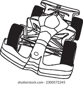 graphic vector illustration of
a picture of a formula one car
fit for vehicles for high-speed racing sports