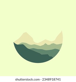 graphic vector illustration for poster decoration or can be used as a logo depicting nature