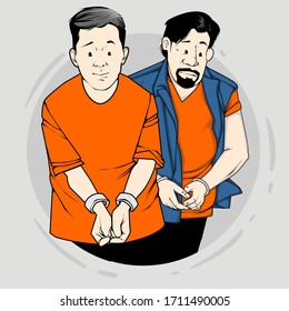 graphic vector illustration of prisoner
