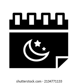 Graphic vector illustration of ramadan calendar clip art