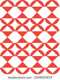 Ilustración vectorial gráfica. Diseño de patrón de color rojo 