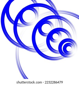 graphic vector illustration of several circle shapes, blue in color, abstract and unique in shape, great to use for logos and backgrounds.