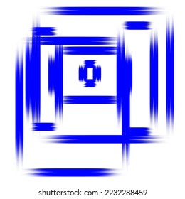 graphic vector illustration of several square lines, blue in color, nice and unique shape, can be used for design, good for logos, can be used for backgrounds.