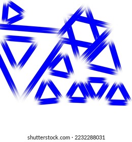 graphic vector illustration of several triangular lines, blue in color, nice and unique shape, can be used for design, good for logos, can be used for backgrounds.