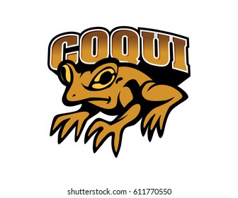 Graphic Vector illustration of a Sports Mascot Logo of a Coqui