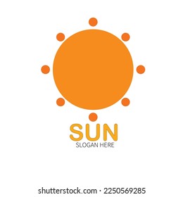 graphic vector illustration of a sun logo, suitable for any sun themed logo.