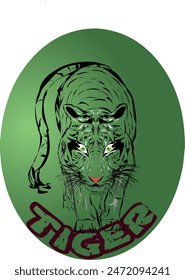 graphic vector illustration of a tiger, suitable for application in all fields and can be used as a brand logo