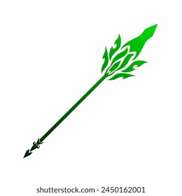 graphic vector illustration of tribal art design spear weapon for elements
