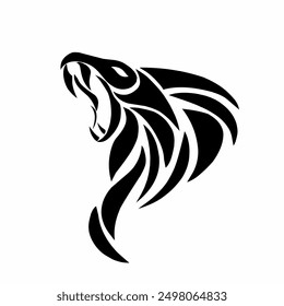 graphic vector illustration of tribal art design cobra head tattoo