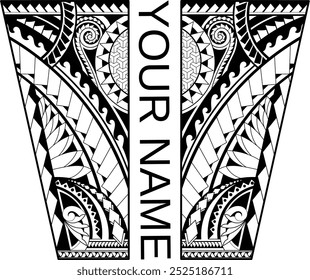 graphic vector illustration. tribal themed arm tattoo design suitable for use as a body tattoo 