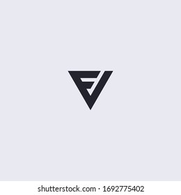Graphic vector illustration of two letters F and V
