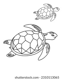 	
ilustración vectorial gráfica de dos tortugas aisladas de color blanco adecuado para fondo o papel tapiz.	