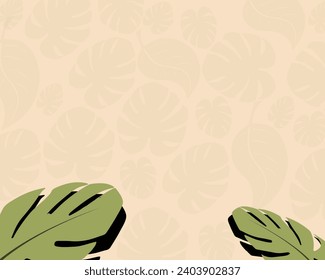 graphic vector illustration of
a very unique collection of various kinds of leaves
perfect for a background for an object