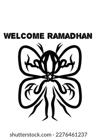graphic vector illustration of welcoming the coming month of ramadan on 23, march,2023