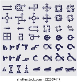 graphic vector image of blue arrows