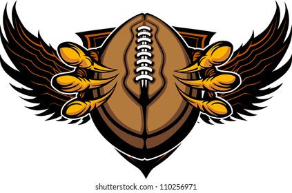 Graphic Vector Image of a  Eagle Claws or Talons Holding a Football