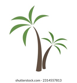 Graphic vector image of two palm trees.