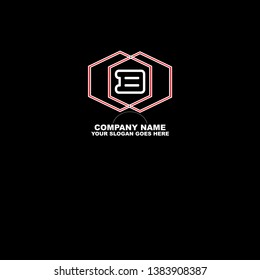 graphic vector logo initial b alphabet 