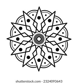 graphic vector of mandala art or ornamental rotation.