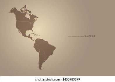 graphic vector map of america