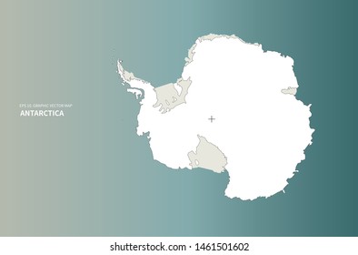 graphic vector map of antarctica 