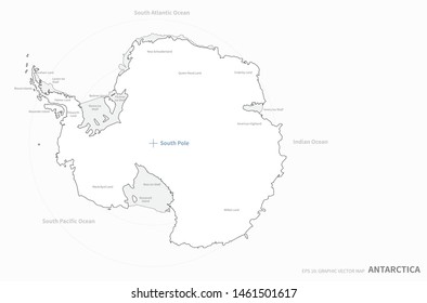 graphic vector map of antarctica.
antarctica map.