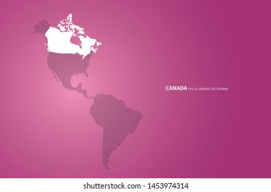 graphic vector map of canada