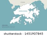 graphic vector map of hong kong