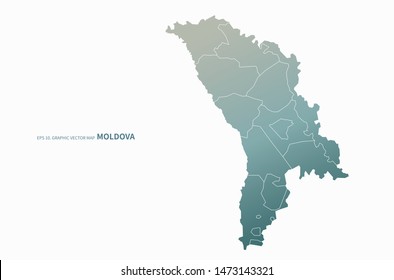 graphic vector map of mildova