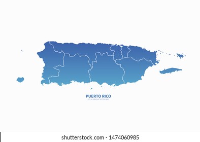 Graphic Vector Map Puerto Rico Stock Vector (Royalty Free) 1474060985 ...