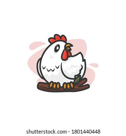 Graphic vector of mascot chicken illustration, perfect for logo, icon or mascot.