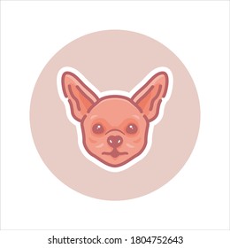Graphic vector mascot of a chihuahua dog illustration, perfect for logo, icon or mascot