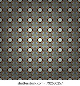 Graphic vector pattern. A seamless background. Abstract ornament. Orange, gray and neutral texture. Wallpaper in the geometrical style.