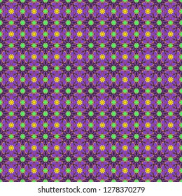 Graphic vector pattern. Wallpaper in the floral style. Violet, gray and purple texture. A seamless vector background. Floral ornament.