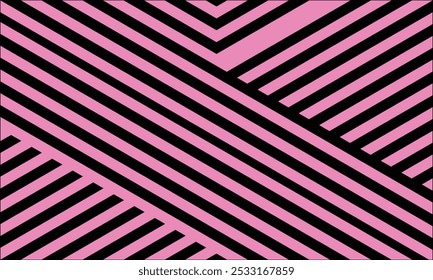 Vector gráfico de fondo de líneas de color rosa y negro