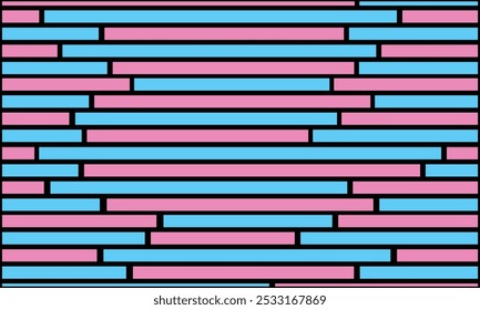 graphic vector of pink and cyan color block line background with black screen