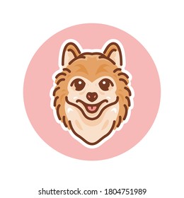 Graphic vector of Pomeranian dog mascot illustration, perfect for logo, icon or mascot