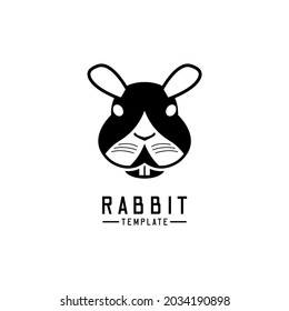 graphic vector of rabbit face logo template.