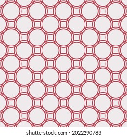 Graphic vector red seamless abstract monochrome circle grid pattern vector