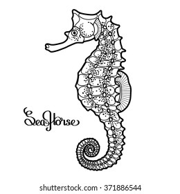 Seahorse Adult Coloring Book Images Stock Photos Vectors Shutterstock