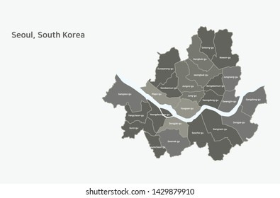 Graphic Vector Of Seoul Map