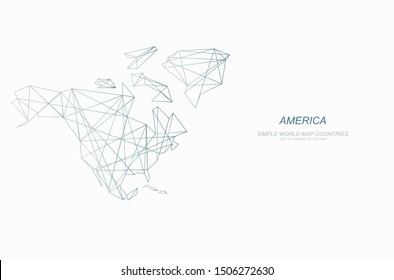 graphic vector of simple world map