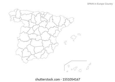 graphic vector of spain map.
europe country map.