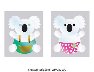 graphic vector of stuffed animals/koala one