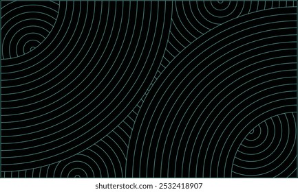 graphic vector of tosca color line circular pattern background with black screen