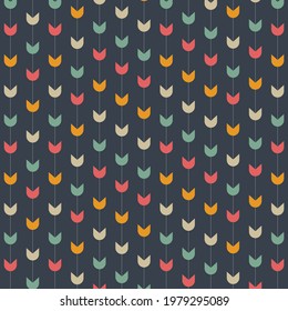 Graphic vector Tulip Flower Pattern Background Millions goods for background