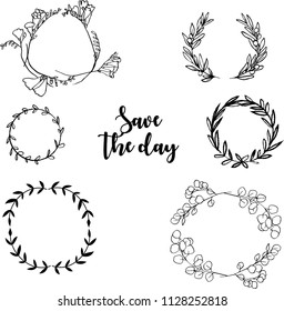 graphic vector wedding wreath
