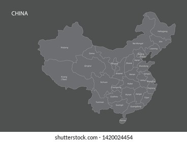 graphic vector world of china map.
asia country map. 